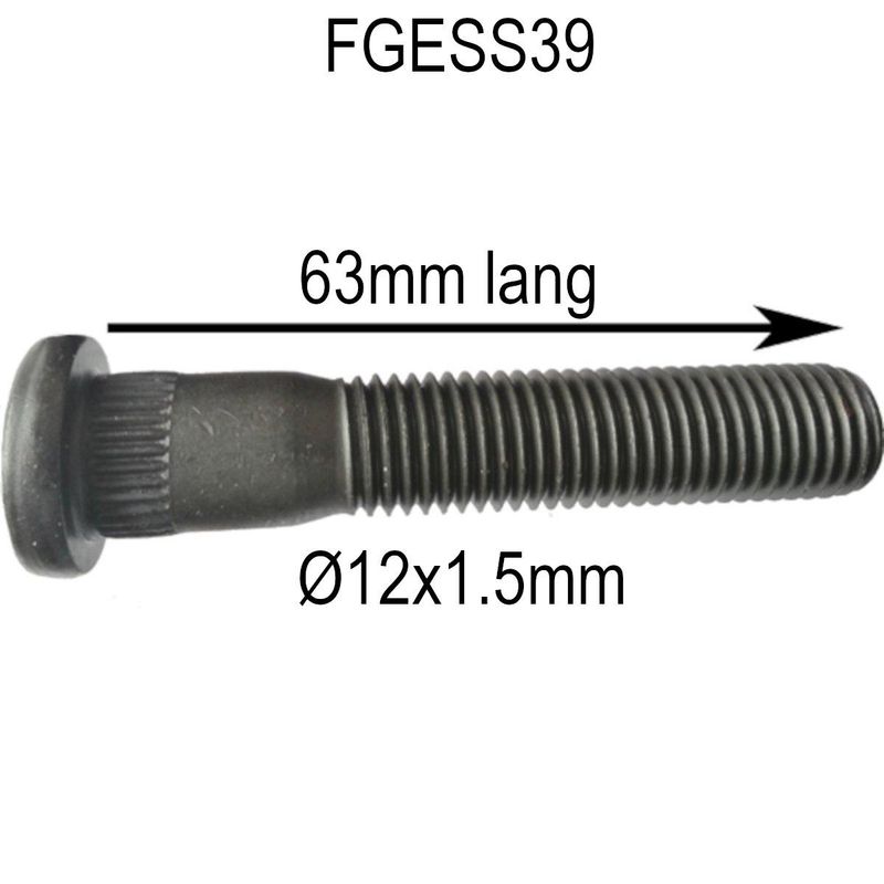 Pinnebolt 63mm, 14.3 splin, Opel, Mitsubishi, Toyota; FGESS39