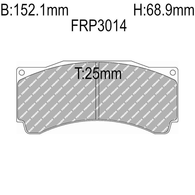Hovedbilde Bremseklosser, Racing, 25mm tykke, Ferodo, BRFRP3014-