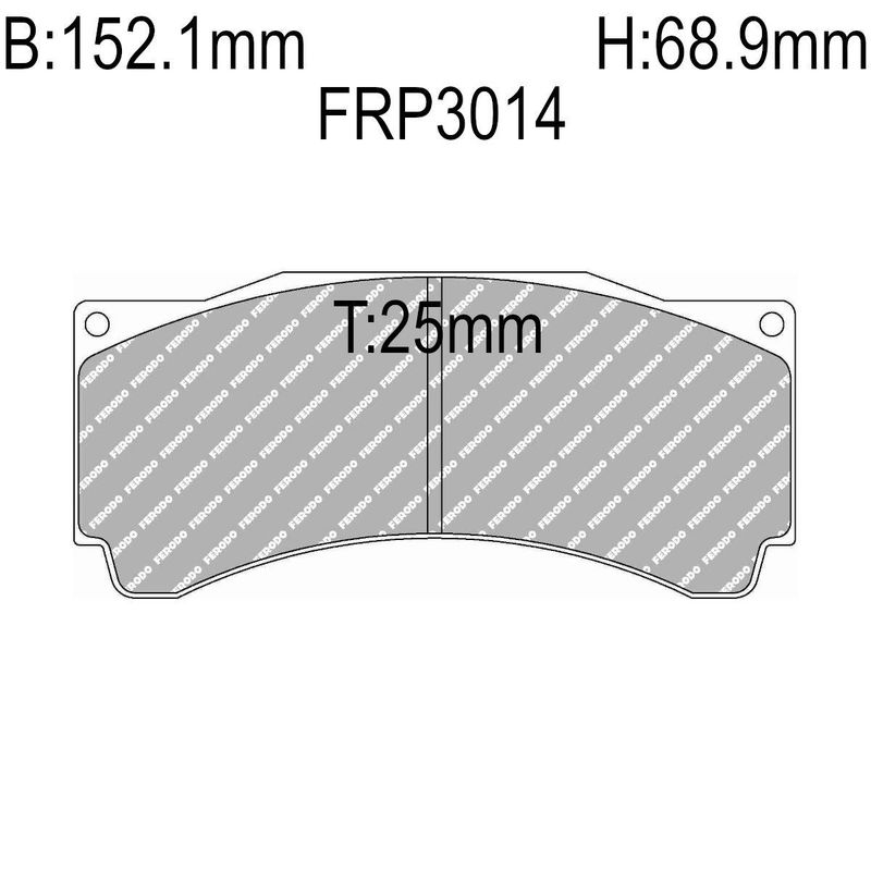 Bremseklosser, Racing, 25mm tykke, Ferodo, BRFRP3014-