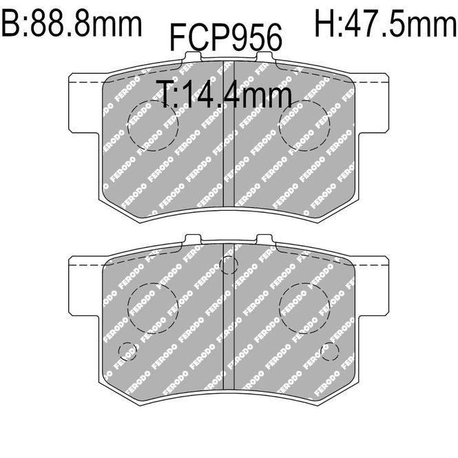Hovedbilde Bremseklosser, Bak, Honda Civic, Integra, Suzuki, DS3000, FCP956