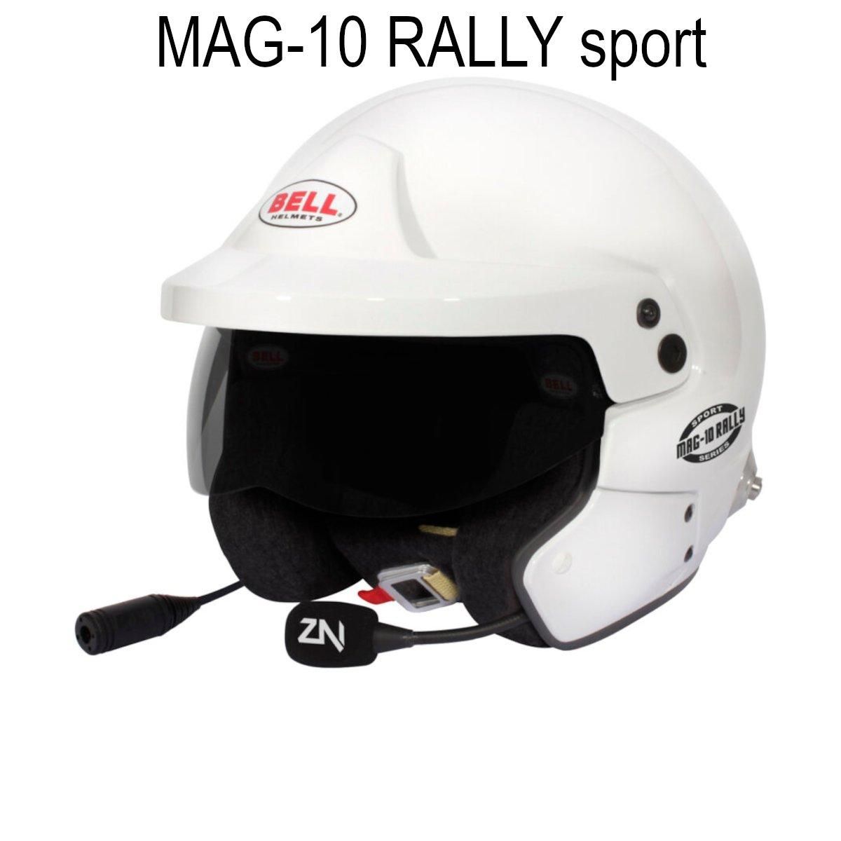 Bell MAG-10 Rally Sport, Hvit, FIA8859-2024, BE1443A2-