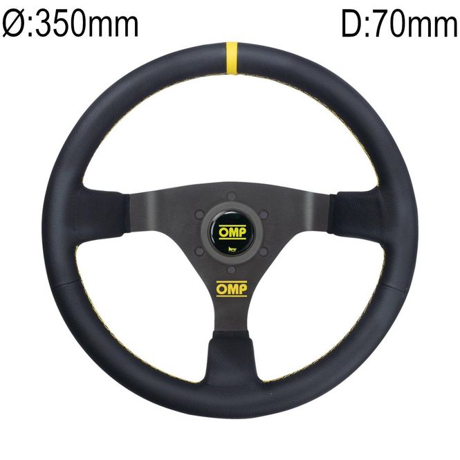 Hovedbilde Ratt, OMP WRC, skinn svart, Ø:350mm, D:70mm. 1980-071