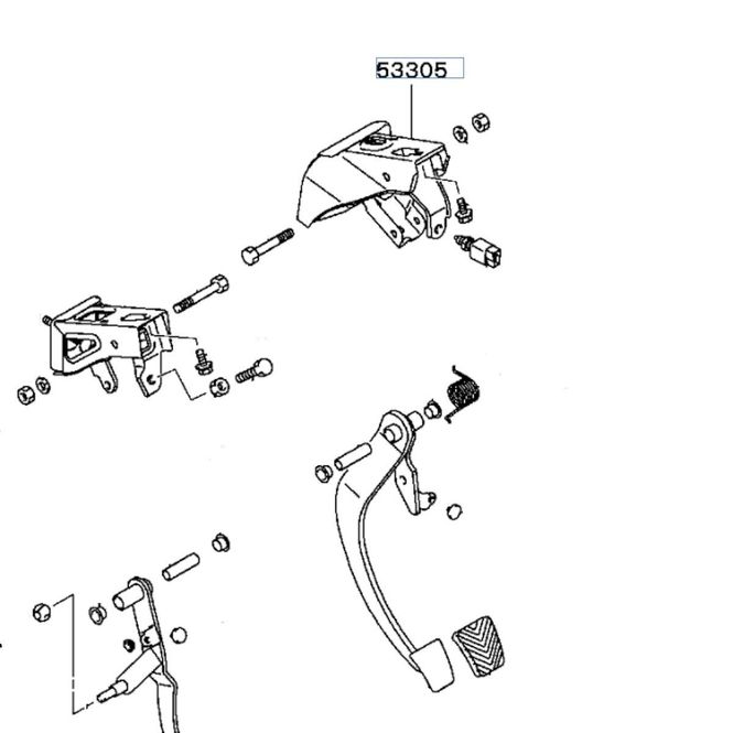 Hovedbilde Member Brakepedal Support, OEM Mitsubishi Evo 4-6 LHD, MR235065 (53305)