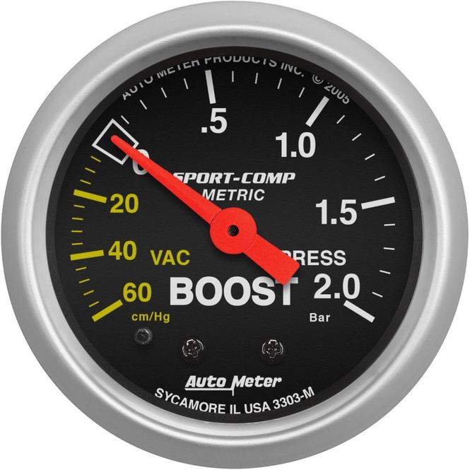 Hovedbilde Sport-Comp Turbotrykk, 52mm, 60vac til 2 bar, AM3303-M