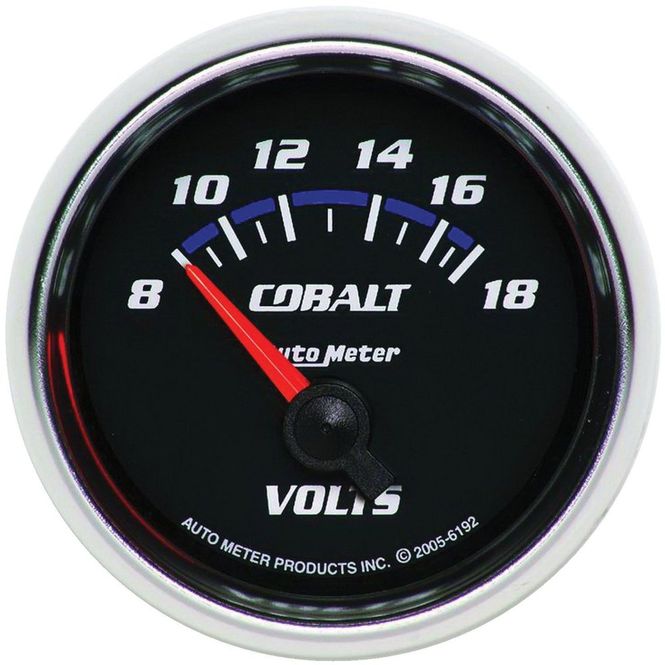 Hovedbilde Voltmeter instrument, Autometer Cobalt 52mm, 8-18 Volt