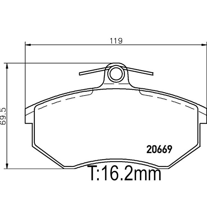 Hovedbilde Bremseklosser, Audi 80/90, B2, Seat, Skoda, VW. Mintex 1144