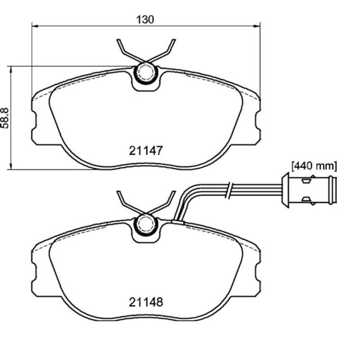 Hovedbilde Bremseklosser, Alfa Romeo/Fiat/Lancia, Front, Mintex 1144