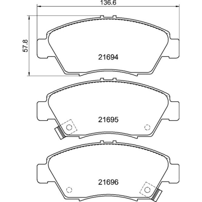 Hovedbilde Bremseklosser, Honda Civic V-TEC, F, FCP776, Mintex 1144