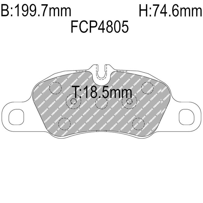Hovedbilde Bremseklosser, Foran, Porsche, 911, Cayman, DS2500, FCP4805H
