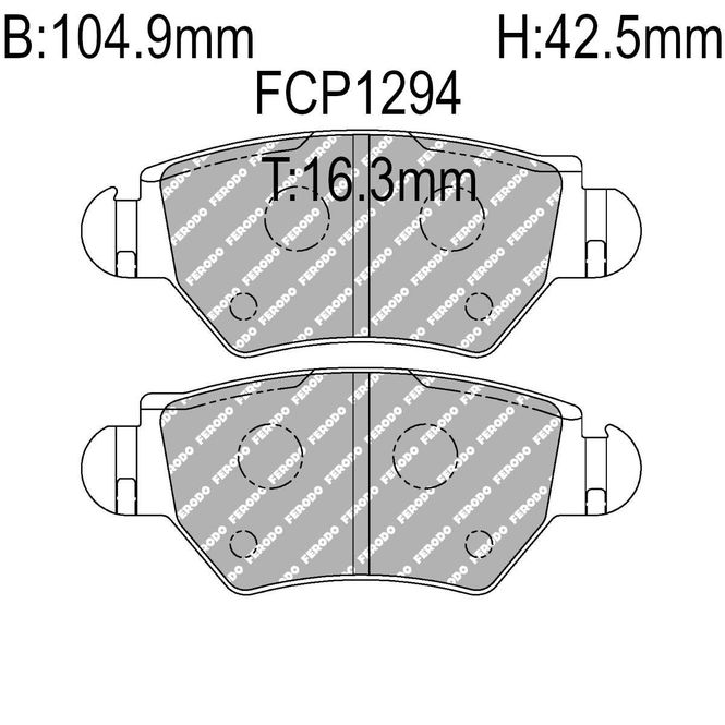 Hovedbilde Bremseklosser, Bak, Opel Astra G 16V Turbo. DS2500. FCP1294H
