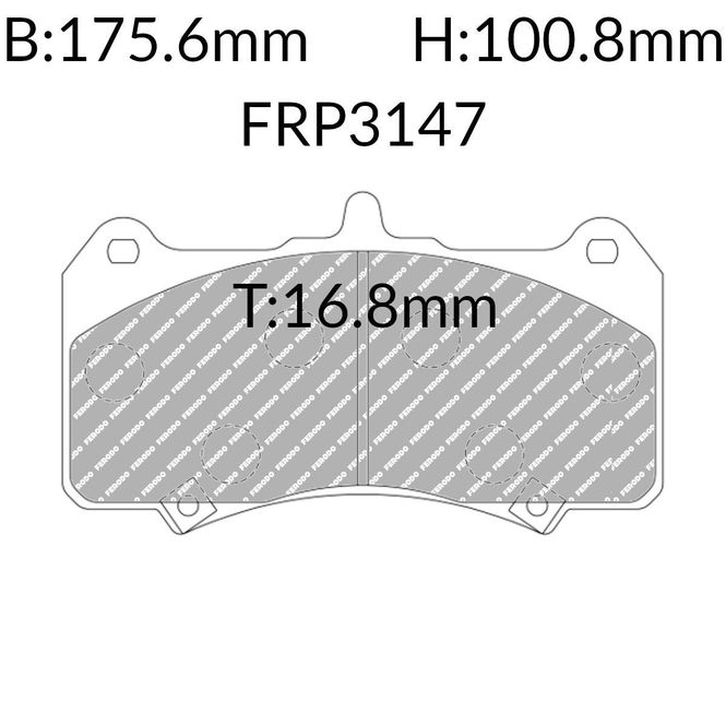 Hovedbilde Ferodo Racing klosser til AP's CP7555D70, BRFRP3147H
