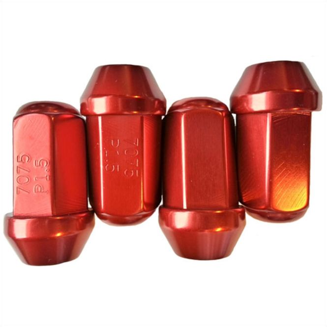 Hovedbilde Hjulmutter, Alu.competition, lukket, 12mm x 1.5, rød (4 stk)