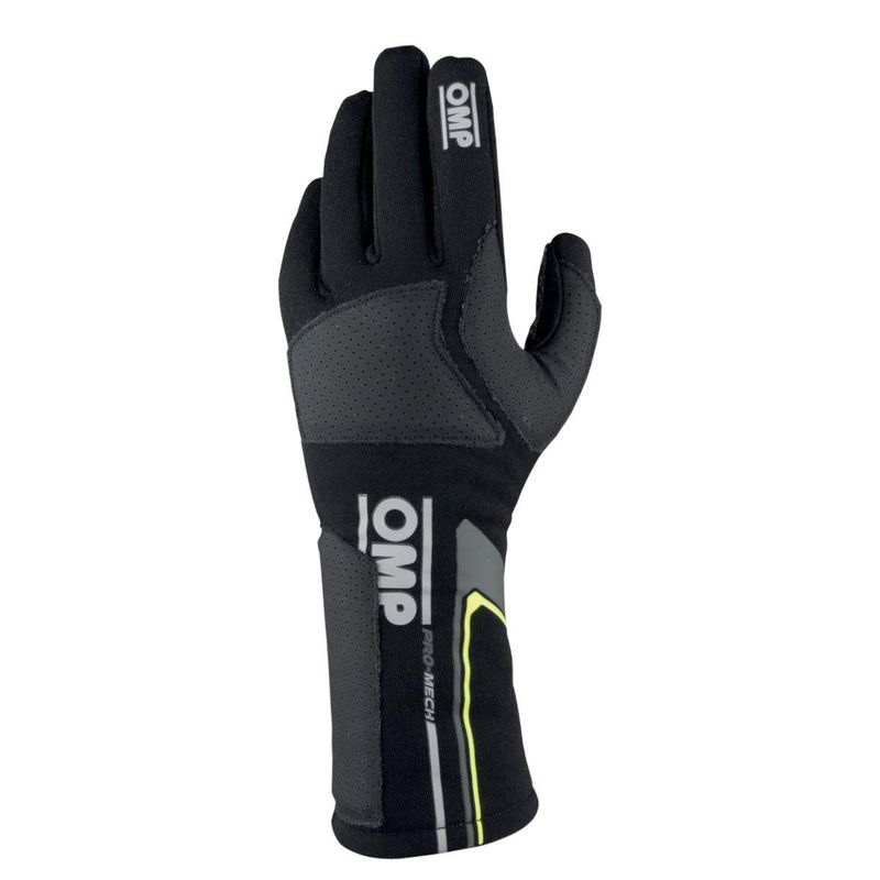 OMP Pro-mech Evo hansker i svart. FIA 8858-2018. OIB0-0758-B01-