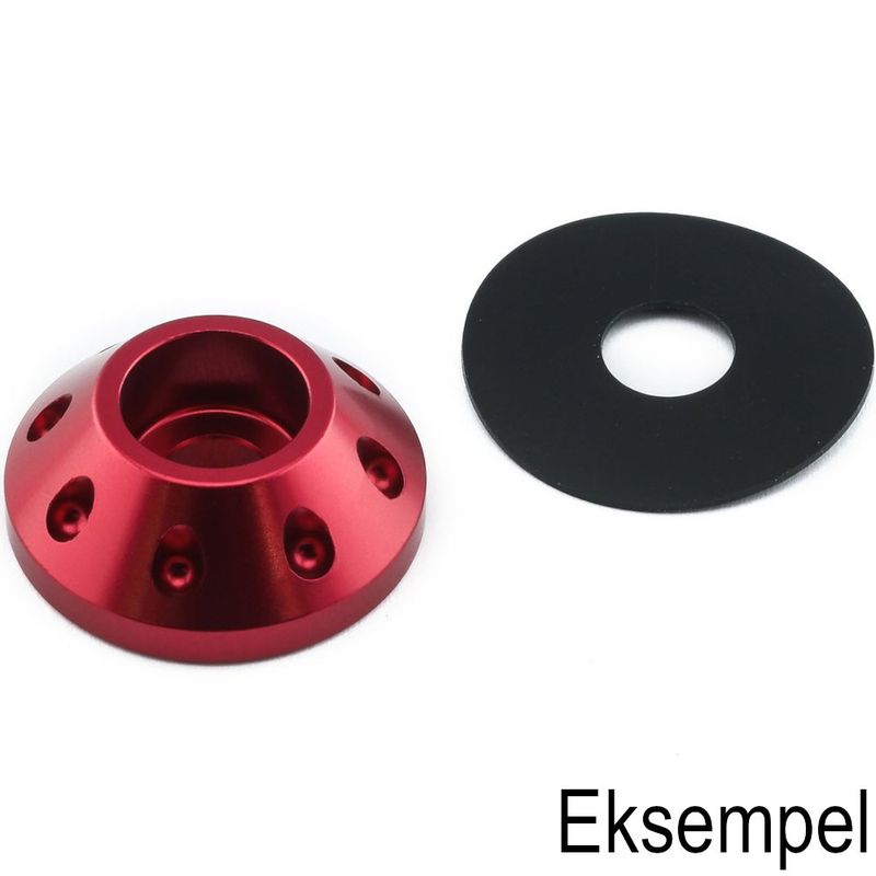 Skive (25mm dia kopp), Alu, til M6 LPB bolt. Gull