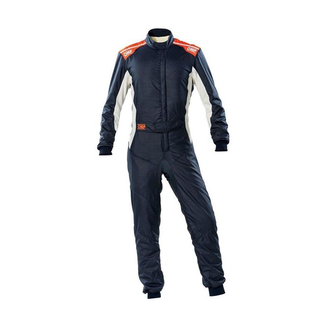Hovedbilde OMP One-S kjøredress. Marineblå og orange. OIA0-1860-A01-