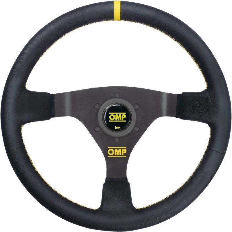 Ratt, OMP WRC, skinn svart, Ø:350mm, D:70mm. 1980-071