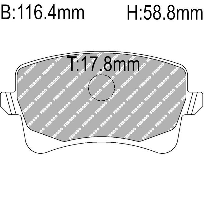 Hovedbilde Bremseklosser, Bak, Audi RS4, Macan, DS2500, FCP4050H