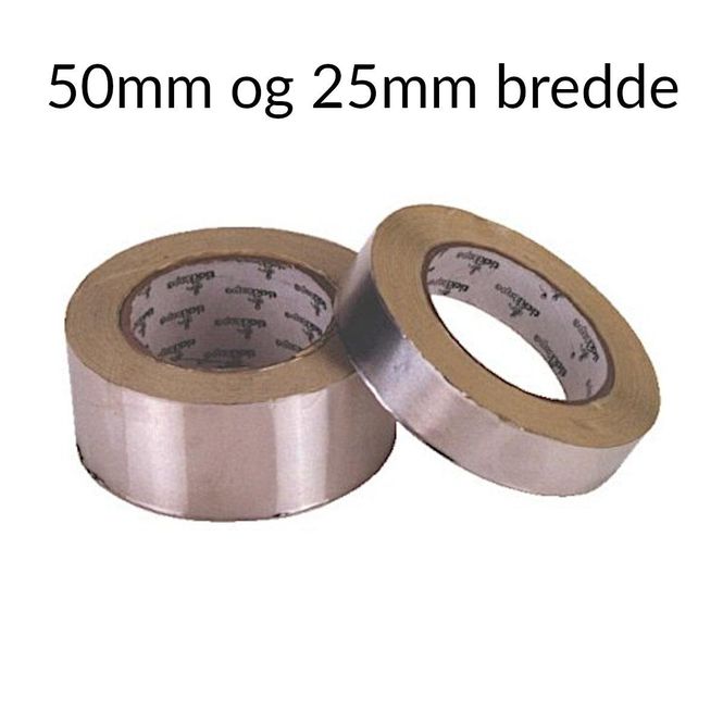 Hovedbilde Sølvtape, aluminium, 25 og 50mm bredde, 50meter, RSRAP0-