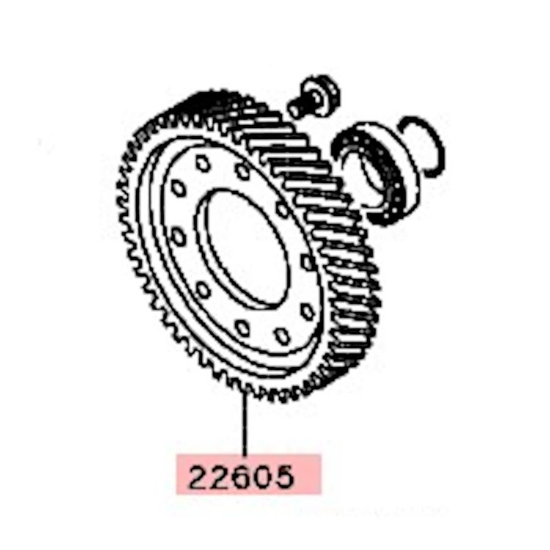 Kronhjul, gearkasse,  N=77, E4+E5+E6