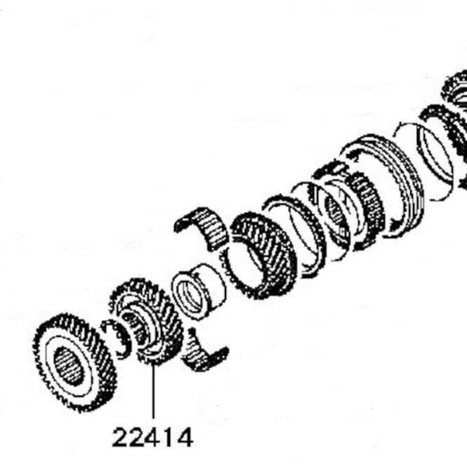 Hovedbilde Drev, gearkasse utg.aksel 4.gear, N=33, E5+E6