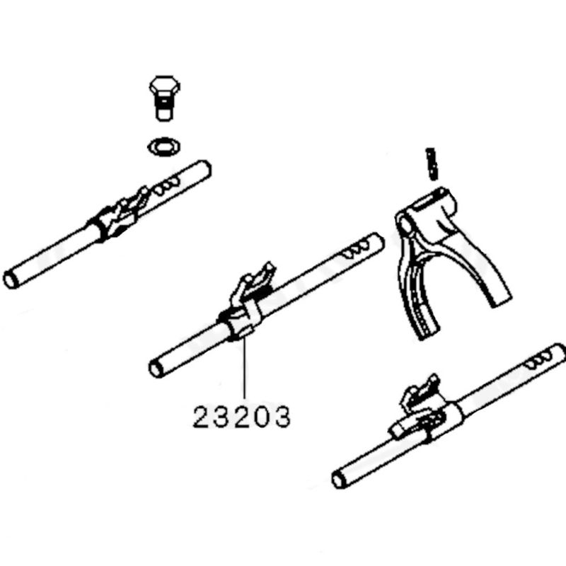 Aksel for skiftegaffel 3./4.gear, Evo 4-9