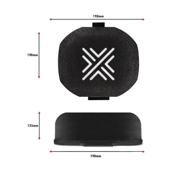 Hovedbilde Luftfilter Pipercross 100mm innvendig høyde. Domed. C304D