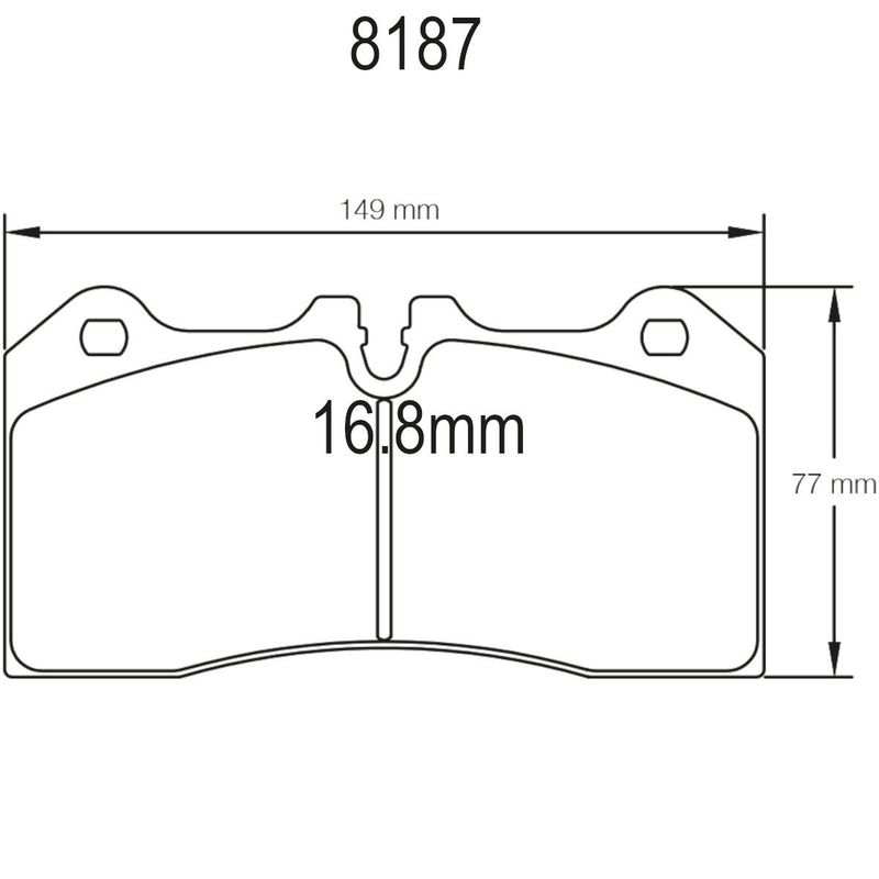 Bremseklosser McLaren, bak, Ceramisk, PA8187-RSC1