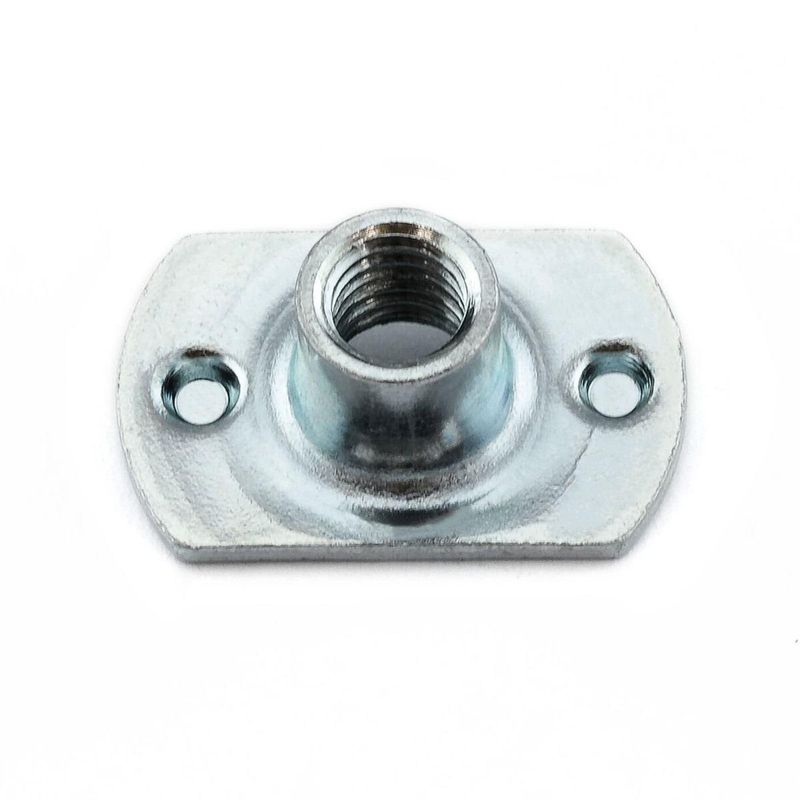 Bakplate (sveis på) m/6mm mutter, Zinc-belagt. CLIP8