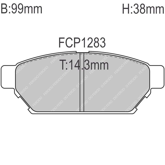 Hovedbilde Bremseklosser, Bak, Mitsubishi Lancer Evo3, DS2500. FCP1283H