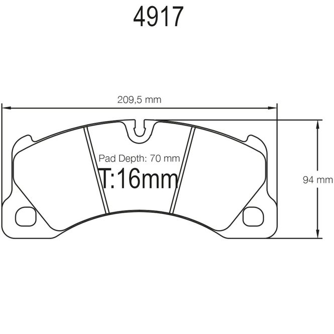 Hovedbilde Bremseklosser, Foran, Porsche, VW, f/keramiske skiver, 4917-RSC1