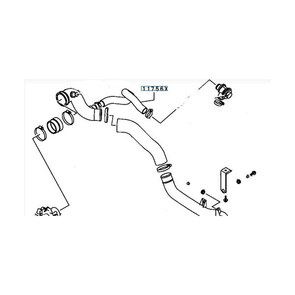 Hovedbilde Slange interccoler luft inn, Evo 4-6, MR266993 (11756X)