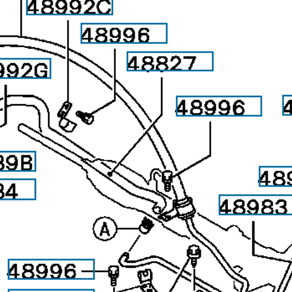 Hovedbilde Hose, Powersteering Oil Return, OEM Evo 4, MR297533 (48827B(48827))