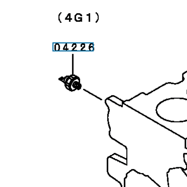 Hovedbilde Switch, Engine Oil Pressure, OEM Mitsubishi Evo 4-9, MD138993 (04226)