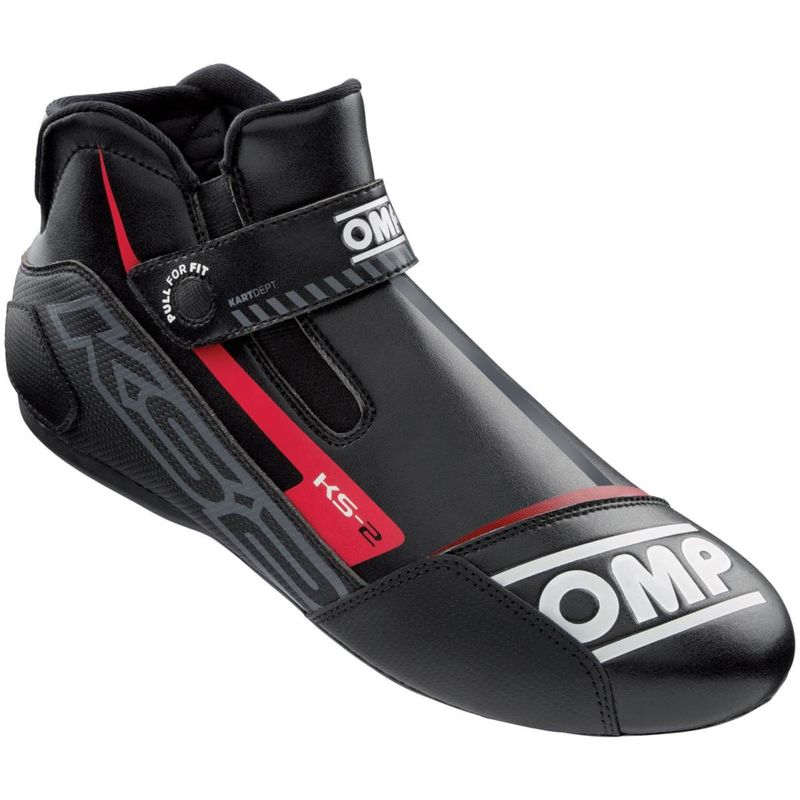 OMP KS-2 kjøresko for karting i mikrofiber, svart. OKC0-0825-A01-071-
