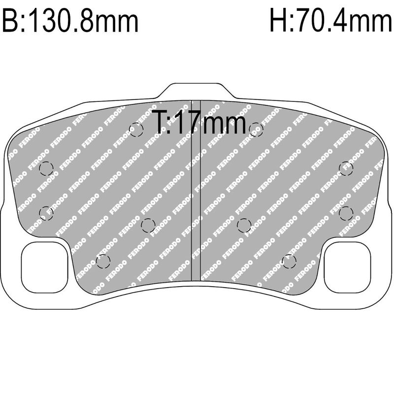 Bremsekloss, 17mm, Porsche 911, 997, FRP3143-