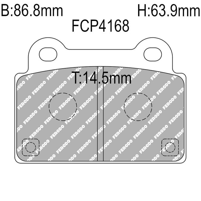 Hovedbilde Bremseklosser, Bak, Mitsubishi Lancer Evo 10, DS2500, FCP4168H