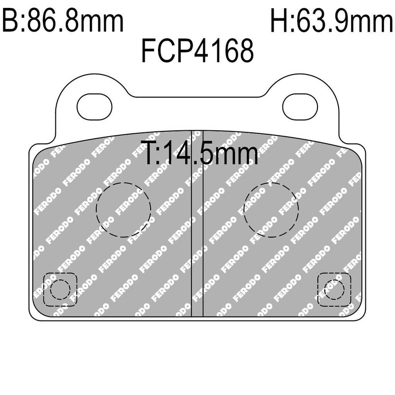Bremseklosser, Bak, Mitsubishi Lancer Evo 10, DS2500, FCP4168H